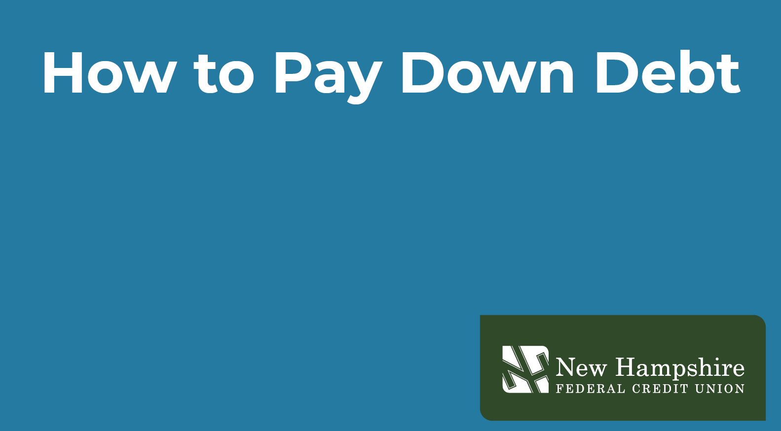 How to Pay Down Debt - click to play