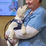 picture of puppy and owner
